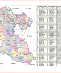 bản đồ hành chính Phú Thọ sau sáp nhập