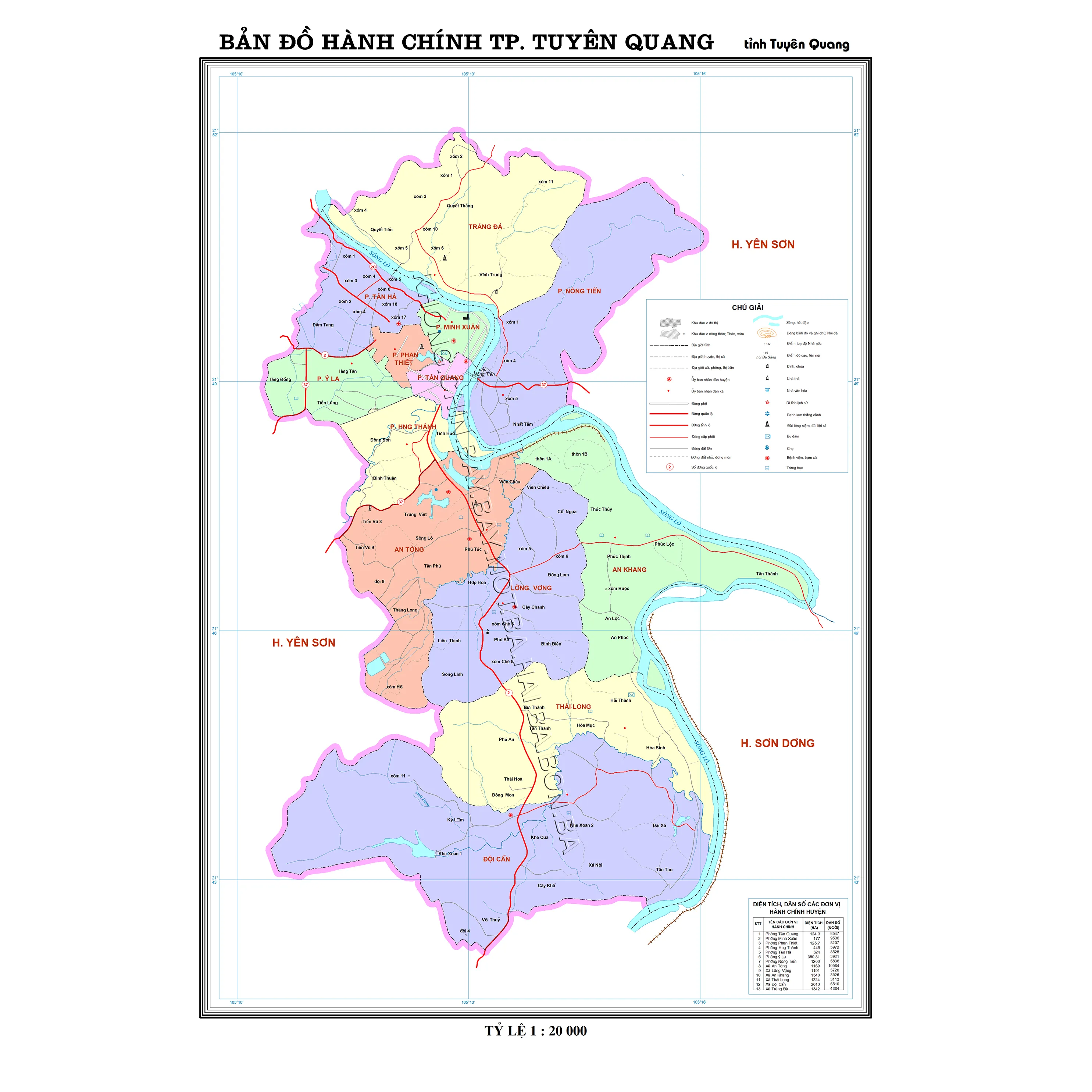Bản đồ hành chính Tuyên Quang