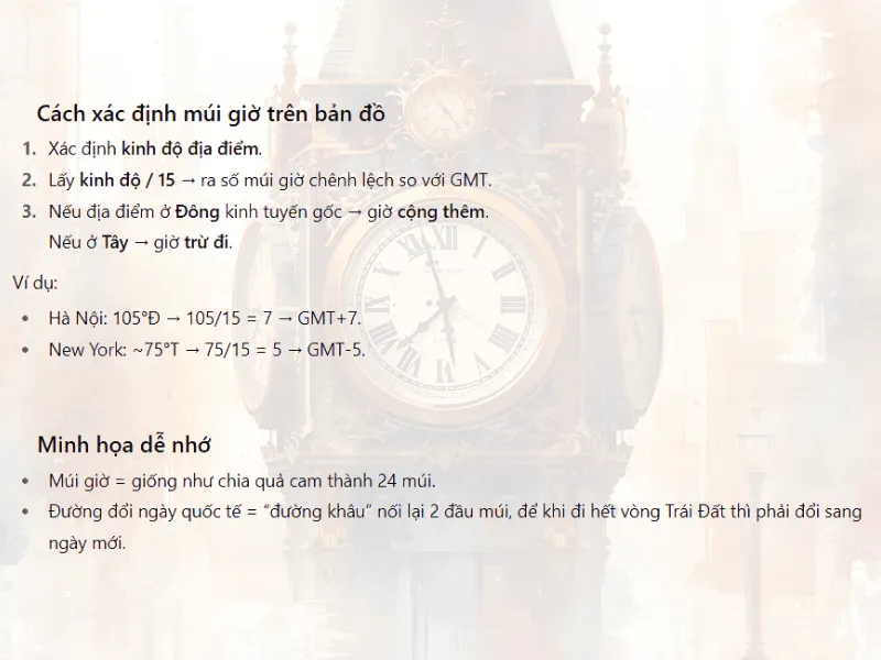 Cách Xác Định Múi Giờ Và Đường Đổi Ngày Quốc Tế