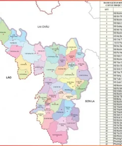 Bản đồ hành chính Điện Biên sau sáp nhập cập nhật 2026
