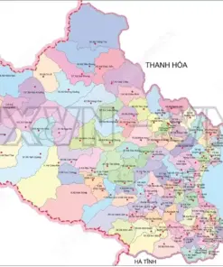 Bản đồ hành chính tỉnh Nghệ An mới quản lý 130 xã, phường sau khi sáp nhập