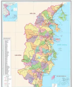 Bản đồ hành chính tỉnh Khánh Hòa định vị trên nền lãnh thổ miền Trung Việt Nam (11 tỉnh, thành phố mới)
